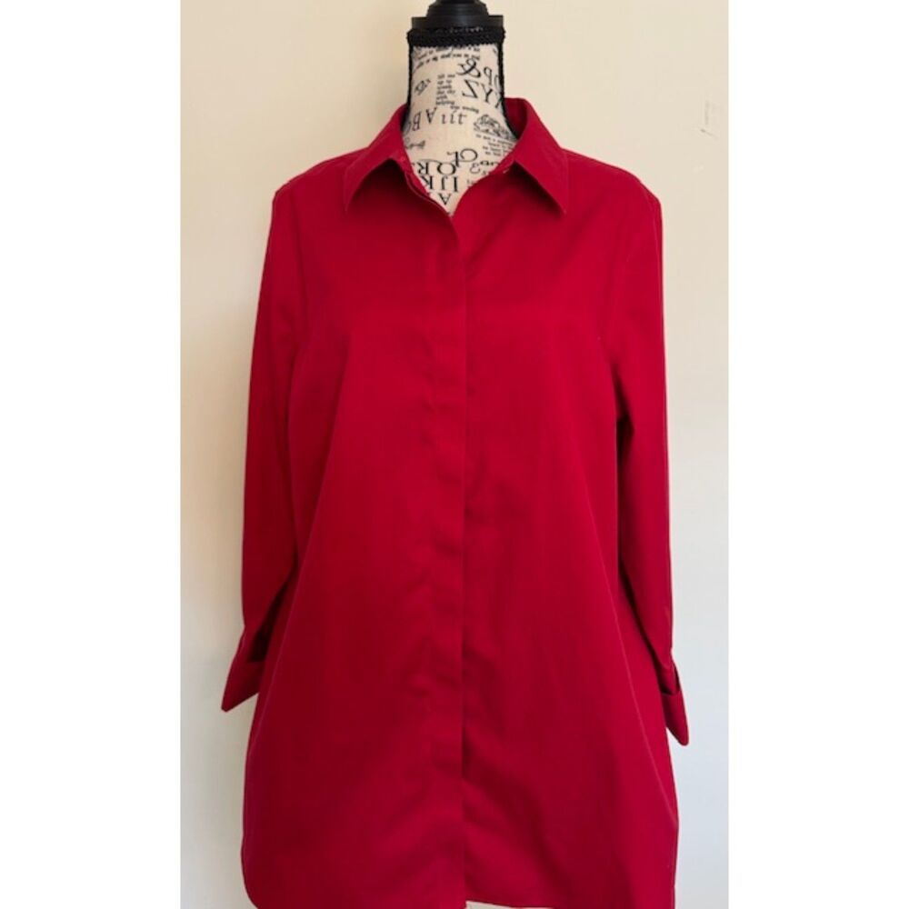 Chico's long sleeve red blouse - size 2